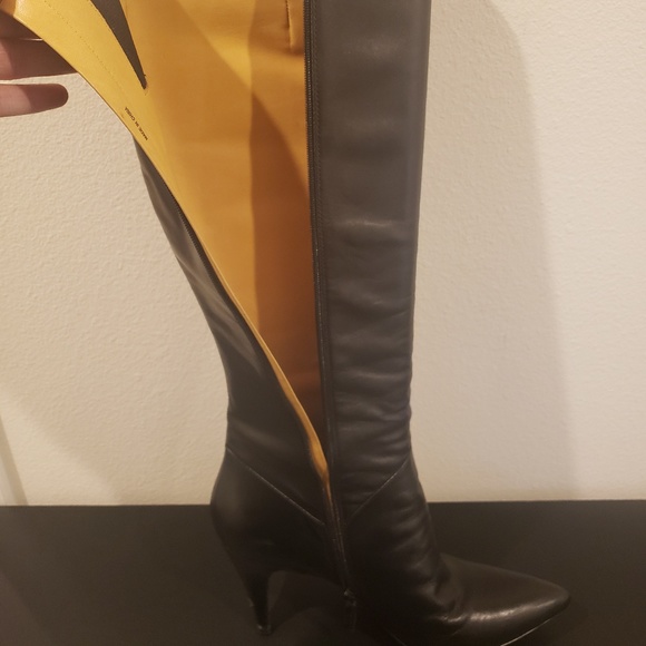 Via Spiga Leather Stiletto Knee High Boots - Picture 7 of 8